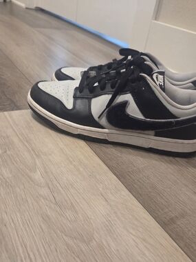Nike Men’s Low Dunks-Top Sneakers in Black and Light Gray